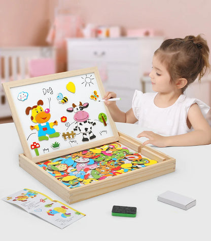 KinderKraze™ - 100+Pcs Wooden Multifunction Children Animal Puzzle