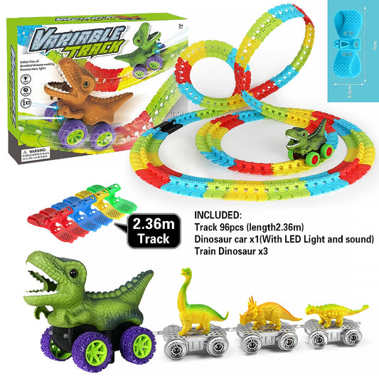 KinderKraze™ - Race Car Set Anti-gravity Track dinosaur Train