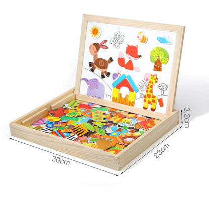 KinderKraze™ - 100+Pcs Wooden Multifunction Children Animal Puzzle