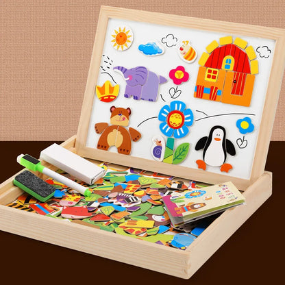 KinderKraze™ - 100+Pcs Wooden Multifunction Children Animal Puzzle