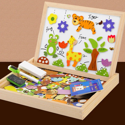 KinderKraze™ - 100+Pcs Wooden Multifunction Children Animal Puzzle