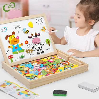 KinderKraze™ - 100+Pcs Wooden Multifunction Children Animal Puzzle