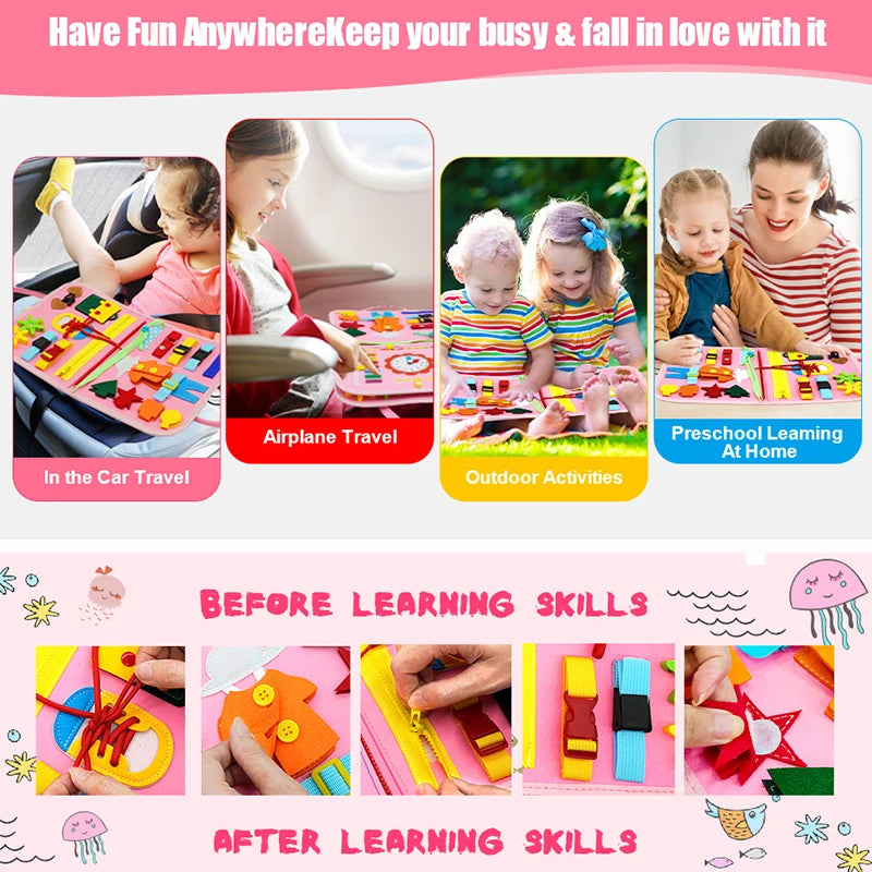 KinderKraze™ - Sensory Board for Learning Fine Motor