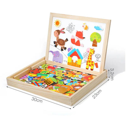 KinderKraze™ - 100+Pcs Wooden Multifunction Children Animal Puzzle