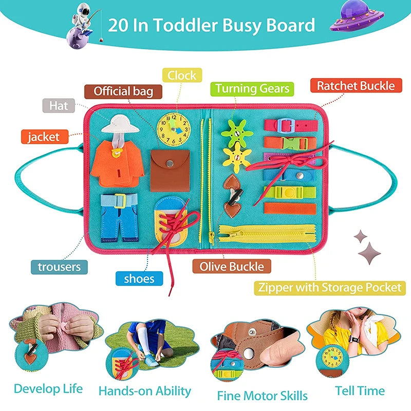 KinderKraze™ - Sensory Board for Learning Fine Motor