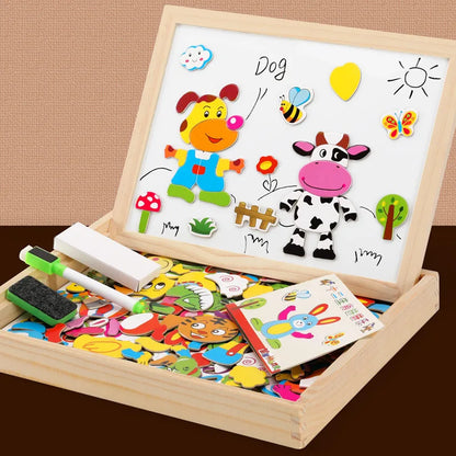 KinderKraze™ - 100+Pcs Wooden Multifunction Children Animal Puzzle